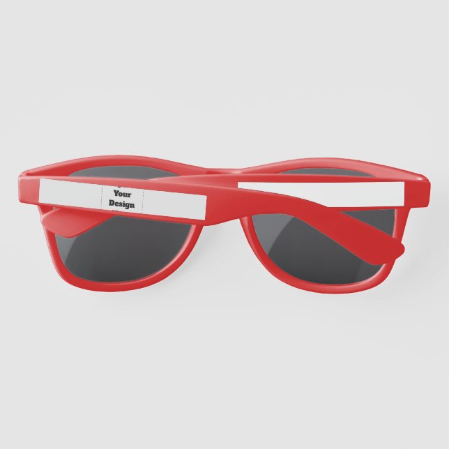 Lunettes De Soleil Créez votre propre blanc  (Dos)