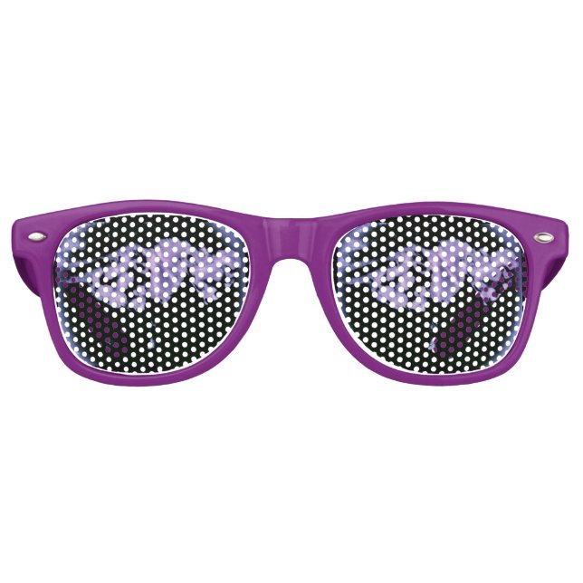 Lunettes de soleil de coeur nocturne violet (Devant)