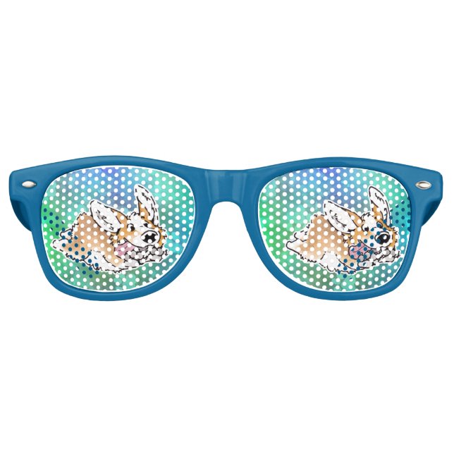 Lunettes de soleil de corgi mignons (Devant)