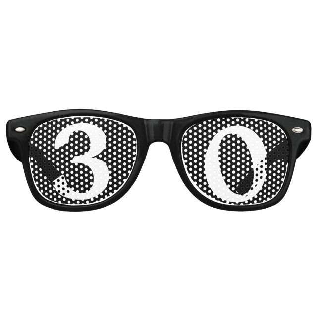 Lunettes de soleil de fête d'anniversaire de 30 an (Devant)