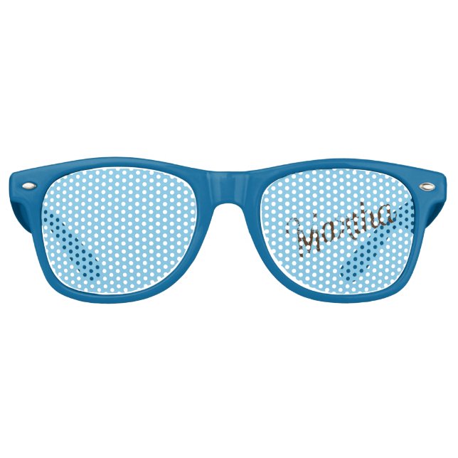 Lunettes de soleil de fête de nom antique (bleu ci (Devant)