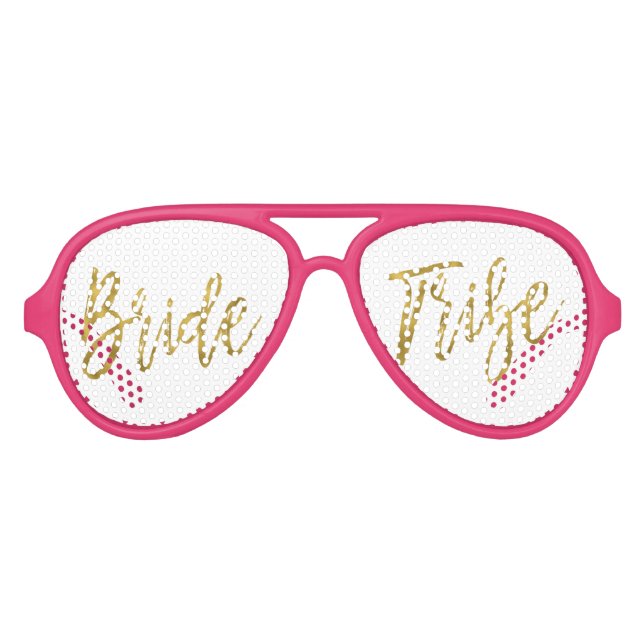 Lunettes de soleil de la Mariée Tribe Gold Foil Pa (Devant)
