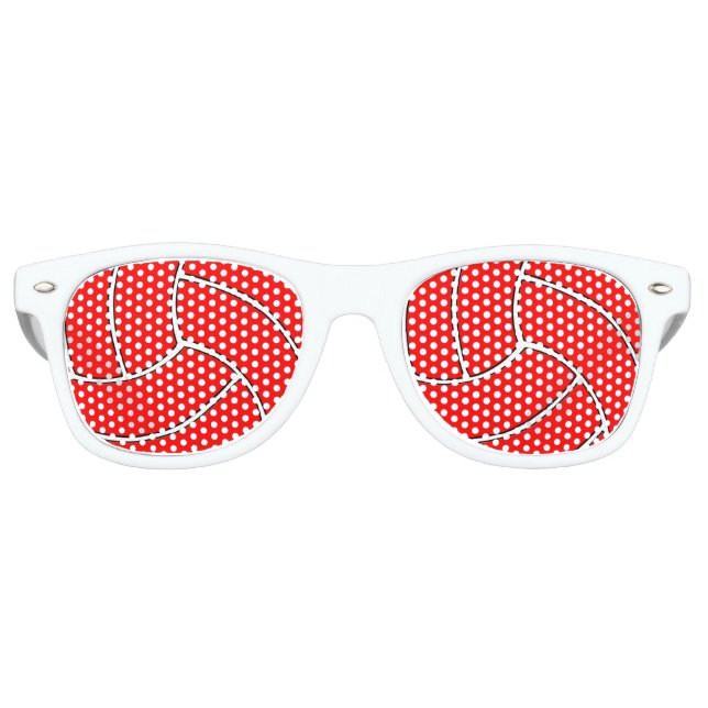 Lunettes de soleil de la partie de volley-ball rou (Devant)