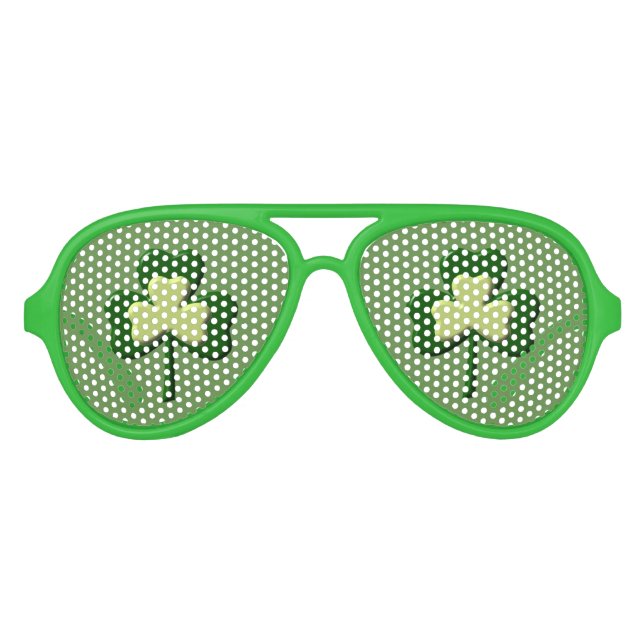 Lunettes de soleil de la Saint-Patrick shamrock (Devant)