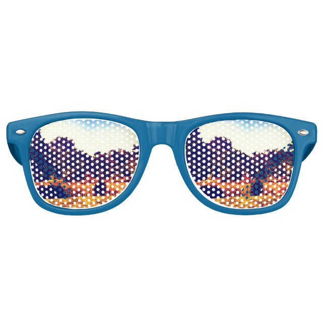 Lunettes de soleil des arbres bleus cool (Devant)