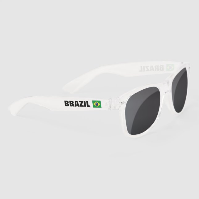Lunettes De Soleil Drapeau brésilien du Brésil parti personnalisé (Droite)