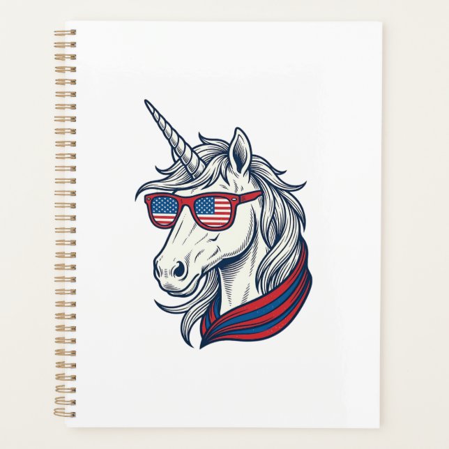 Lunettes de soleil drapeau licorne patriotique vec (Devant)