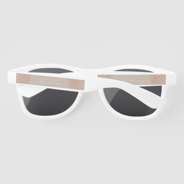 Lunettes De Soleil Élégant Rose chic Mariage (Dos)