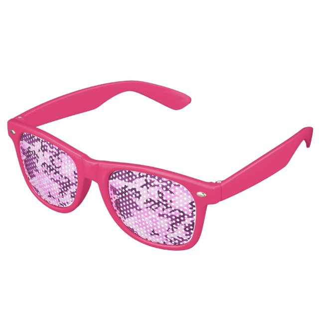 Lunettes de soleil en camo rose/ Tons (Angulaire)