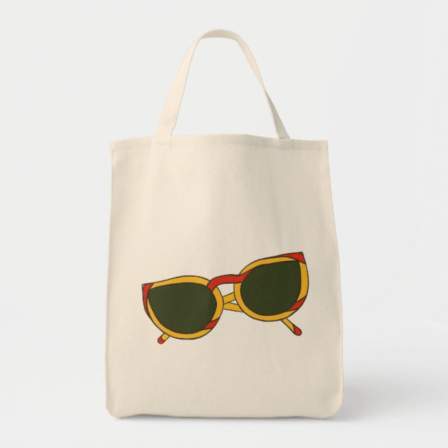 Lunettes de soleil en jaune et rouge sur les Sacs  (Devant)