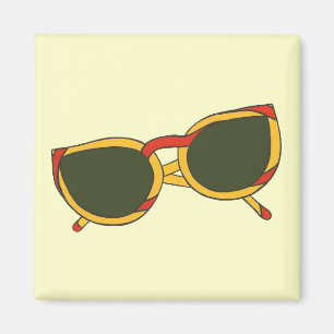 Lunettes de soleil en jaune et rouge sur Magnet