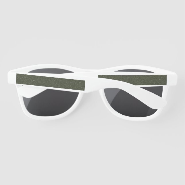 Lunettes de soleil en plastique à texture vert mou (Dos)