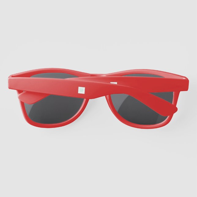 Lunettes de soleil en plastique rouge (Dos)