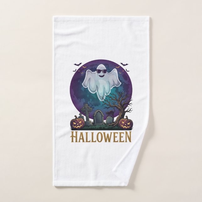 Lunettes de soleil fantôme Halloween Violet Lune C (Serviette à main)