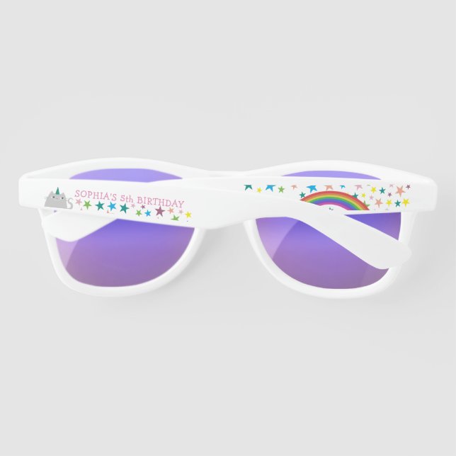 Lunettes De Soleil Fête d'anniversaire de fille personnalisée (Dos)