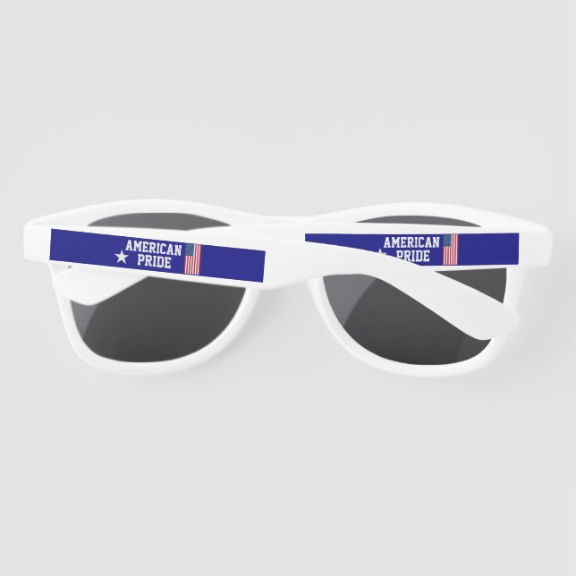 Lunettes De Soleil Fierté Américaine   Étiquette (Dos)