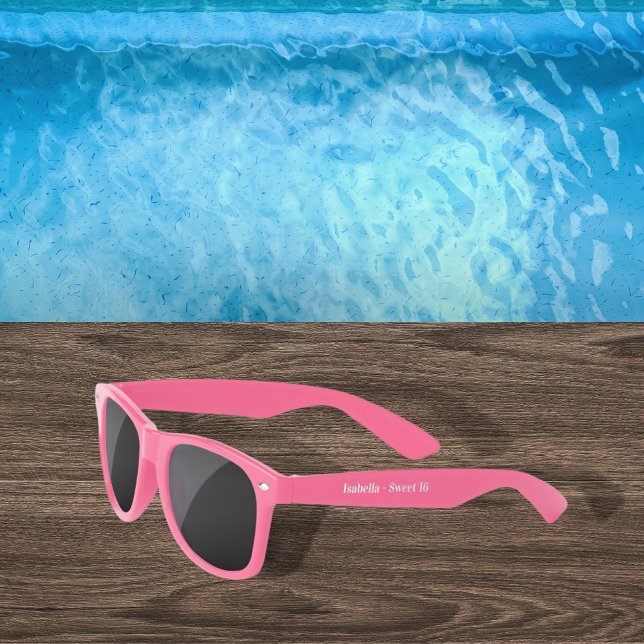 Lunettes De Soleil Fille fête d'anniversaire rose (Créateur téléchargé)