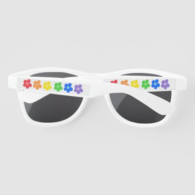 Lunettes De Soleil Fleurs arc-en-ciel Abstraites (Dos)
