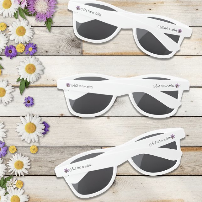 Lunettes De Soleil Fleurs de lavande de bourdon Jaune (Créateur téléchargé)
