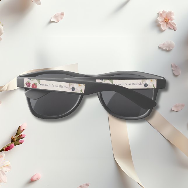 Lunettes De Soleil Fraise Berry 1ère fête d'anniversaire (Créateur téléchargé)