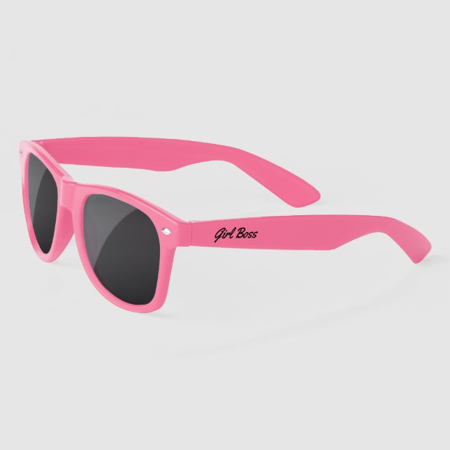 Lunettes De Soleil Fun Boss Pink Script noir (Gauche)
