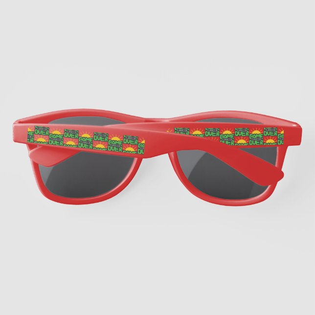 Lunettes De Soleil Game Over, Level Up : Aventure de bloc de pixel ré (Dos)