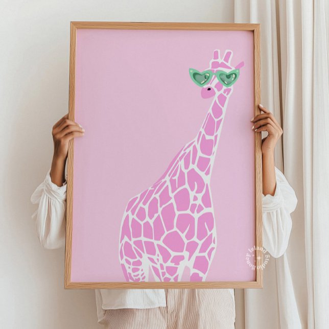 Lunettes de soleil Girafe Rose – Impression Animal (Créateur téléchargé)
