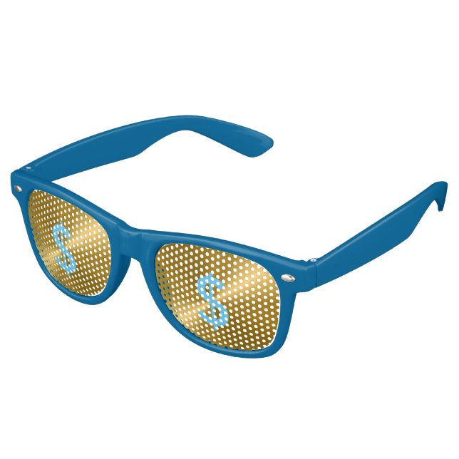 Lunettes de soleil Gold Metallic Party (Angulaire)
