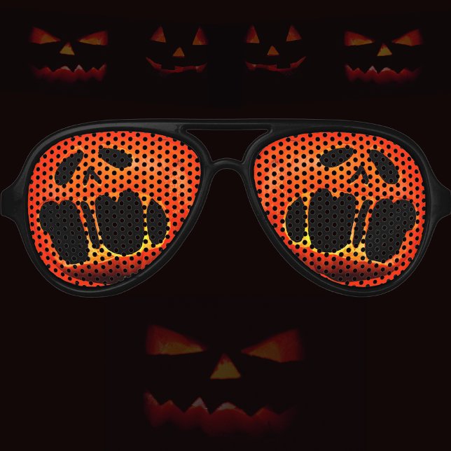 Lunettes de soleil Halloween citrouille hurlante (Créateur téléchargé)