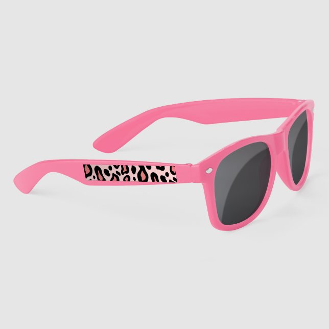 Lunettes de soleil imprimé léopard rose  (Droite)