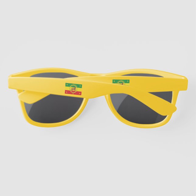 Lunettes De Soleil Jamaica Strong! Jamrock Flag Rasta Reggae Roots (Dos)