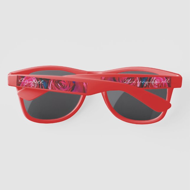Lunettes De Soleil Joli Ensemble De Roses Rouges (Dos)
