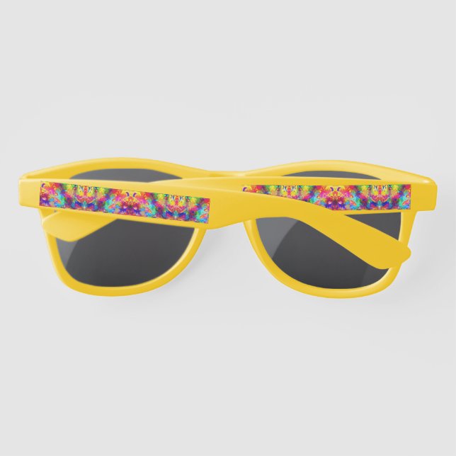 Lunettes De Soleil Joli fantôme abstrait coloré (Dos)
