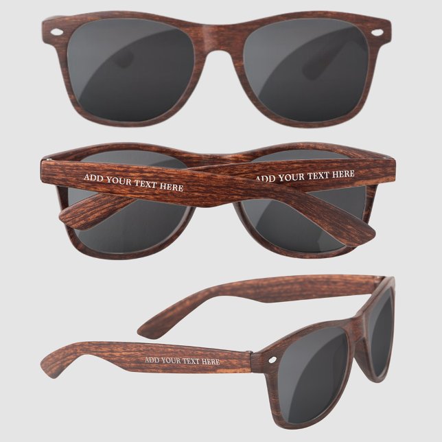 Lunettes De Soleil Logo Photo Texte Personnalisé Ajouté (Custom Add Your Text Photo Logo Sunglasses)