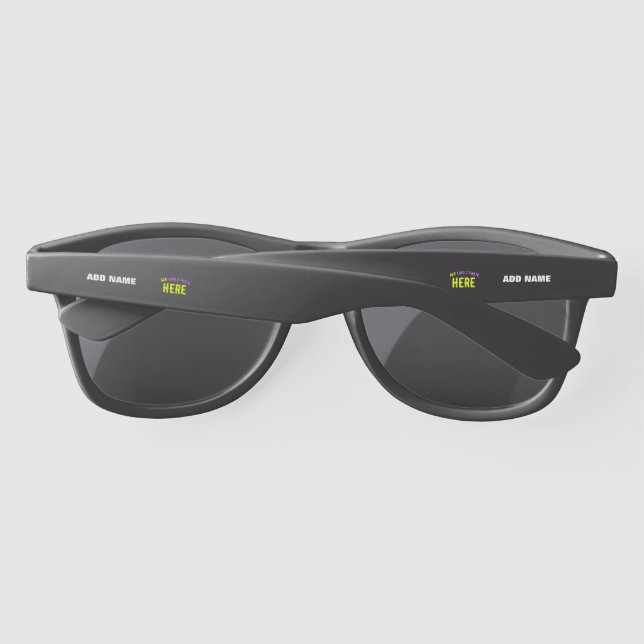 LUNETTES DE SOLEIL MODERNE ET MODERNE PERSONNALISABLE NOIR VÉRIFIÉ (Dos)