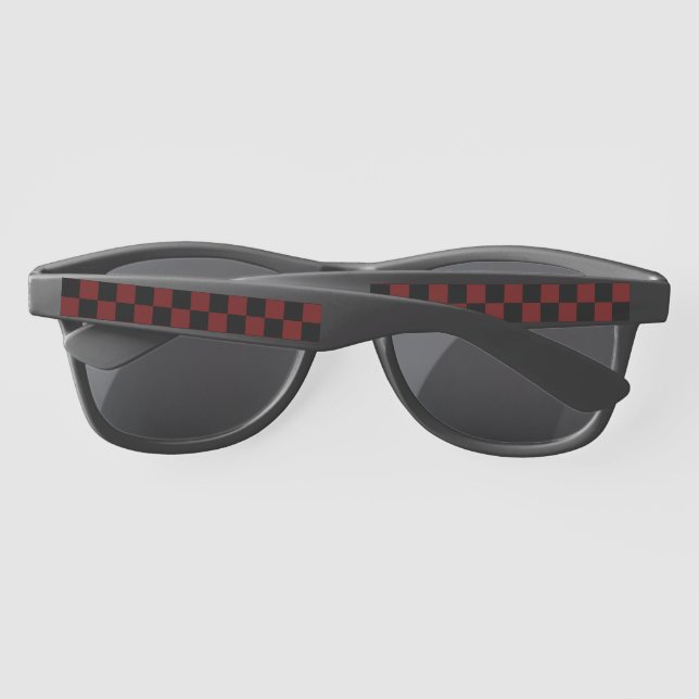 Lunettes De Soleil Motif en carton rouge et noir (Dos)