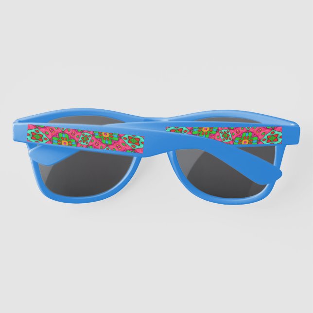 Lunettes De Soleil Motif Fleurs Abstraites uniques (Dos)