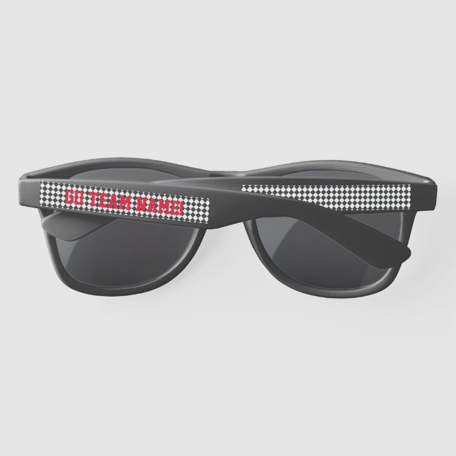 Lunettes De Soleil Nom d'esprit d'équipe de fans de sport Cool Fun (Dos)