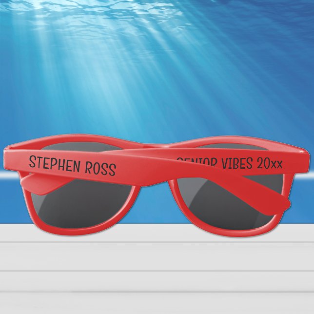 Lunettes De Soleil Nom, Vibes Senior 20xx, Rouge (Créateur téléchargé)
