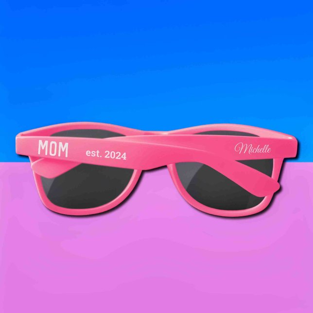 Lunettes De Soleil Nouvelle maman - est.2024 - rose personnalisée (Créateur téléchargé)