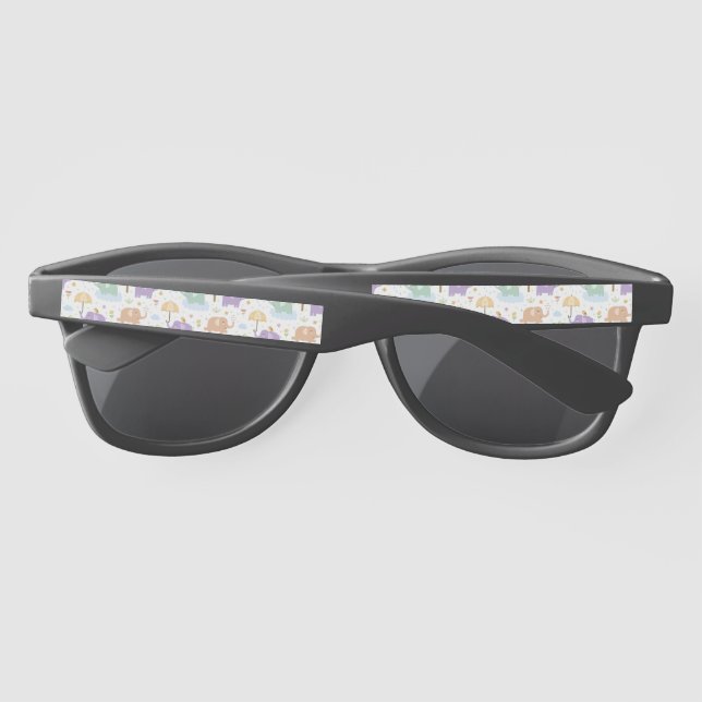 Lunettes De Soleil Palmiers et Motif des éléphants (Dos)