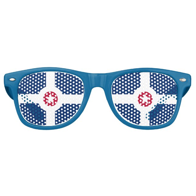 Lunettes de soleil Party Shades avec drapeau d'Ind (Devant)