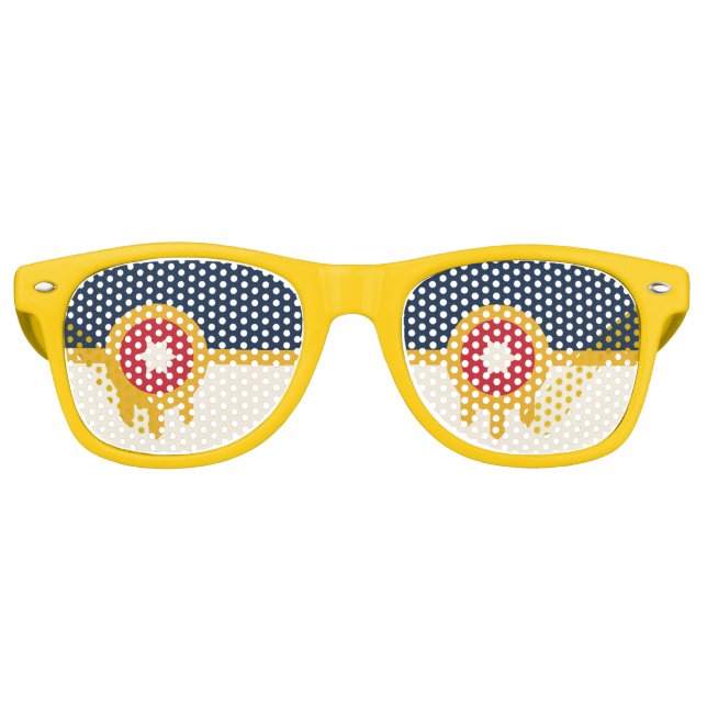 Lunettes de soleil Party Shades, drapeau de Tulsa, (Devant)