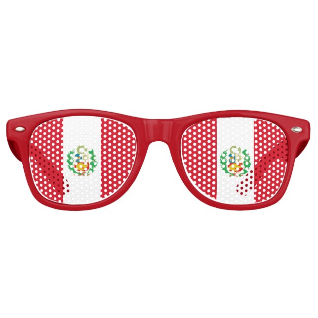 Lunettes de soleil Party Shades - drapeau du Pérou (Devant)