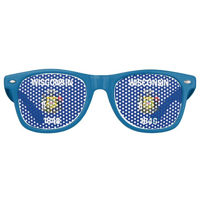 Lunettes de soleil Party Shades - drapeau du Wisco (Devant)