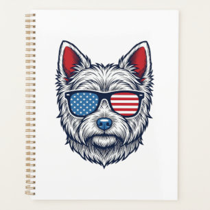 Lunettes de soleil pour chien Westie patriotiques 