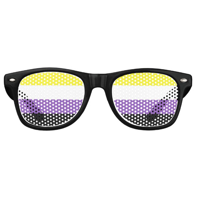 Lunettes de soleil pour drapeau de la fierté non b (Devant)