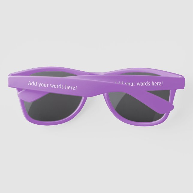Lunettes De Soleil Purple personnalisé (Dos)