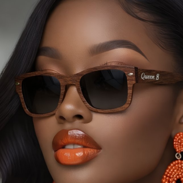 Lunettes De Soleil Queen B Wooden Sunglasses – 2026 Personalized  (Créateur téléchargé)