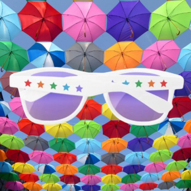 Lunettes de soleil Radiant Rainbow Stars (Créateur téléchargé)
